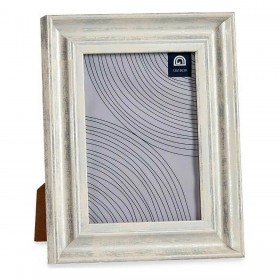 Cornice Portafoto 19 x 2 x 24 cm Cristallo Argentato Legno Marrone Plastica (6 Unità)