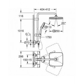 Colonna doccia Grohe Vitalio Comfort