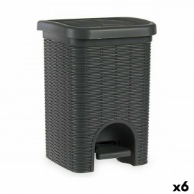 Cestino a pedale Stefanplast Elegance Grigio Plastica 20 L (6 Unità)