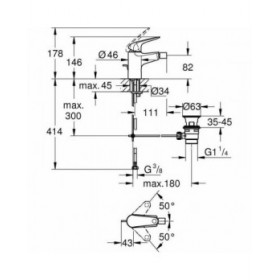 Rubinetto Monocomando Grohe Metallo Ottone (1 Unità)