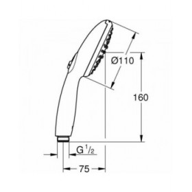 Soffione Grohe Nero Nero opaco Silicone