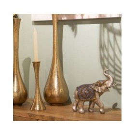 Statua Decorativa Alexandra House Living Argentato Plastica Elefante 12 x 24 x 23 cm