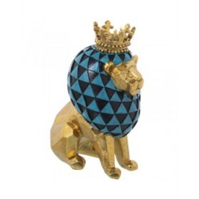 Statua Decorativa Alexandra House Living Dorato Acrilico Plastica Melammina Leone