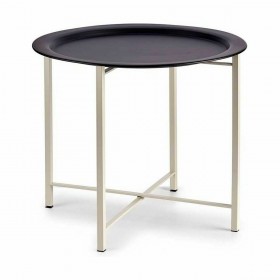 Tavolo aggiuntivo Bianco Nero Metallo 52 x 44 x 52 cm (4 Unità)