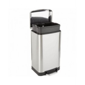 Secchio della spazzatura Kitchen Move Acciaio inossidabile 30 L Grigio
