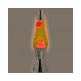 Lampada Lava Alexandra House Living Giallo Rosa Metallo 9 x 37 x 9 cm