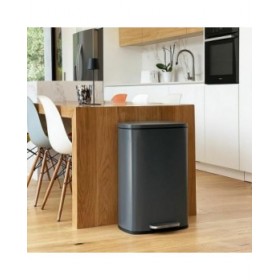 Secchio della spazzatura Kitchen Move Grigio Acciaio inossidabile 50 L