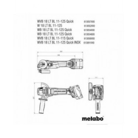 Smerigliatrice Metabo WB 18 1100 W 125 mm
