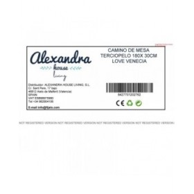 Runner da Tavolo Alexandra House Living Rosa Tessile 180 x 30 cm Velluto Floreale