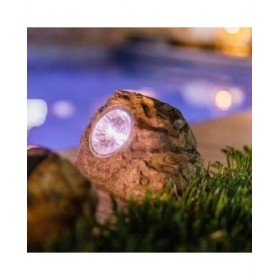 Lampada ad energia solare Lumisky ROCKY BROWN Grigio (3 Unità) (3 Pezzi)