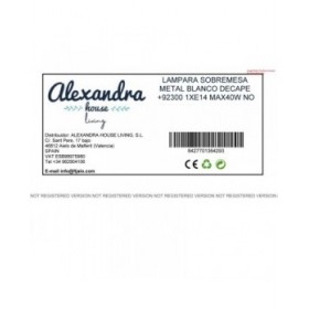 Lampada da tavolo Alexandra House Living Bianco Metallo 40 W 23 x 48 x 23 cm