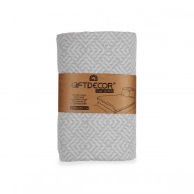 Trapunta 240 x 260 cm Geometrico Grigio (4 Unità)