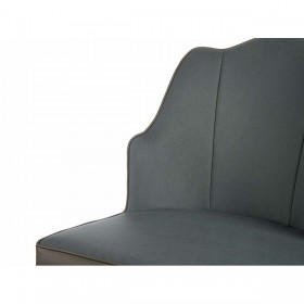 Poltrona Conchiglia Azzurro Nero Grigio Acciaio 48 x 88 x 60 cm (2 Unità)