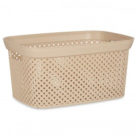Cesto per i Panni Beige Plastica 10 L 24 x 17 x 35 cm (24 Unità)