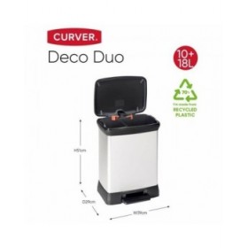 Secchio per Raccolta Differenziata Curver Duo Déco Argentato 10 L 18 L