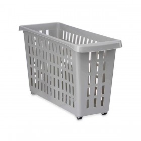 Cestino Multiuso Con ruote Grigio Plastica 17,5 x 26 x 46 cm (12 Unità)