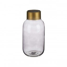 Vaso Grigio Dorato Vetro 11,5 x 24 x 11,5 cm (6 Unità)