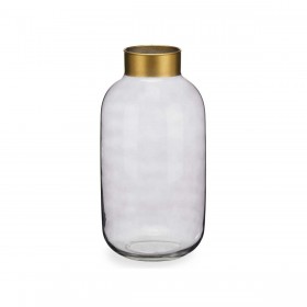Vaso Grigio Dorato Vetro 14,5 x 29,5 x 14,5 cm (6 Unità)