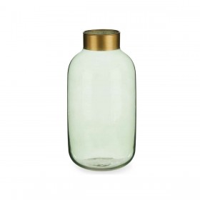Vaso Verde Dorato Vetro 14,5 x 29,5 x 14,5 cm (6 Unità)