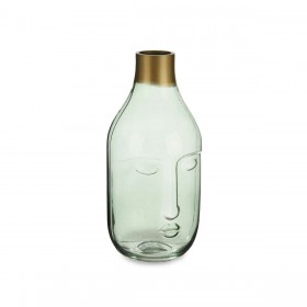 Vaso Viso Verde Vetro 11 x 24,5 x 12 cm (6 Unità)