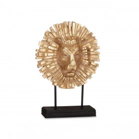 Statua Decorativa Leone Nero Dorato 28 x 38,5 x 11,5 cm (4 Unità)