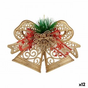 Decorazione Natalizia Cappe Rosso Verde Dorato PVC 28 x 23 x 5 cm (12 Unità)