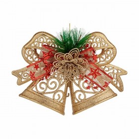 Decorazione Natalizia Cappe Rosso Verde Dorato PVC 28 x 23 x 5 cm (12 Unità)