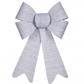 Fiocco Decorazione Natalizia Punti Argentato PVC 16 x 24 x 4 cm (12 Unità)