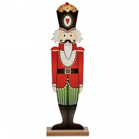 Statua Decorativa Schiaccianoci Bianco Nero Rosso Verde Legno 10 x 60 x 19 cm (6 Unità)