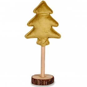 Albero di Natale Poliestere Dorato Legno 9,5 x 32 x 13 cm (12 Unità)