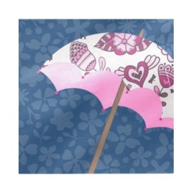 Lenzuolo con angoli HappyFriday MR FOX Multicolore Blu scuro 60 x 120 x 14 cm Ombrelli