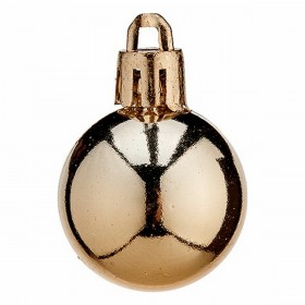 Set di palline di Natale Rame Plastica 3 x 4 x 3 cm (12 Unità)