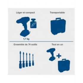 Cacciavite Scheppach C-DTB74/2-X 50 Nm
