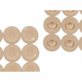 Tappetino Antiscivolo da Doccia Beige PVC 54 x 54 x 1 cm (6 Unità)