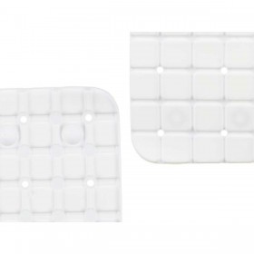 Tappetino Antiscivolo da Doccia Quadri Bianco PVC 67,7 x 38,5 x 0,7 cm (6 Unità)