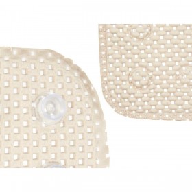 Tappetino Antiscivolo da Doccia Beige PVC 53 x 52,5 x 1 cm (6 Unità)