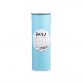 Scopino per il Bagno Azzurro Metallo Bambù Plastica 9,5 X 27 X 9,5 cm (6 Unità)