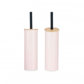Scopino per il Bagno Rosa Metallo Bambù Plastica 9,5 X 27 X 9,5 cm (6 Unità)