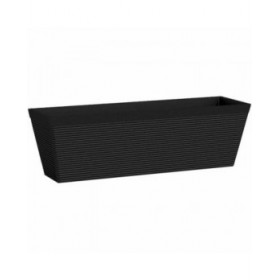 Vaso rettangolare da Balcone Garden ID Nero 50 x 16 x 16 cm