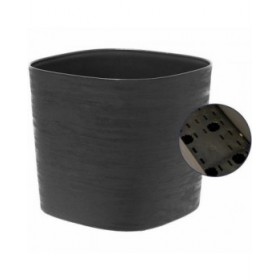 Vaso Garden ID Respect Nero 20 x 20 cm