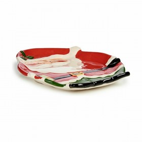 Centrotavola Rosso Ceramica 19,4 x 3,2 x 25,3 cm (12 Unità)