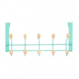 Appendiabiti per Porte Verde Legno Metallo 35 x 17 x 15 cm (6 Unità)