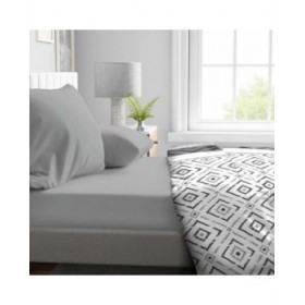 Lenzuolo con angoli aderenti HOME LINGE PASSION HP71769 Grigio Grigio chiaro 160 x 200 + 30 cm