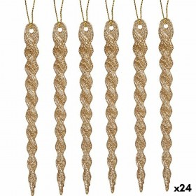 Set di Addobbi di Natale Champagne Plastica Porporina 13,5 x 1 x 5,5 cm (24 Unità)