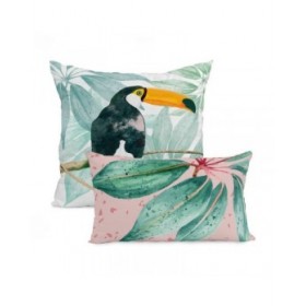 Set di copricuscini HappyFriday Ebony Multicolore 2 Pezzi