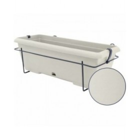 Vaso rettangolare da Balcone Garden ID Bianco Effetto pietra 50 cm