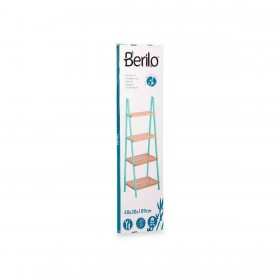Scaffale da Bagno Naturale Menta Bambù Legno di pino 40 x 109,3 x 30 cm
