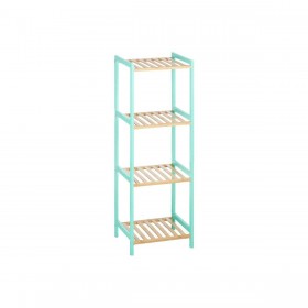 Scaffale da Bagno 35 x 30 x 100 cm Naturale Menta Bambù Legno di pino