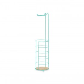 Portarotolo di Carta Igienica Menta Metallo Bambù 16,5 x 63,5 x 16,5 cm (4 Unità)