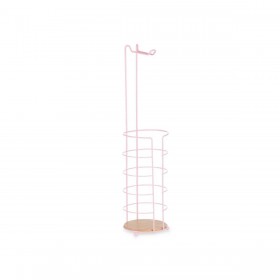 Portarotolo di Carta Igienica Rosa Metallo Bambù 16,5 x 63,5 x 16,5 cm (4 Unità)